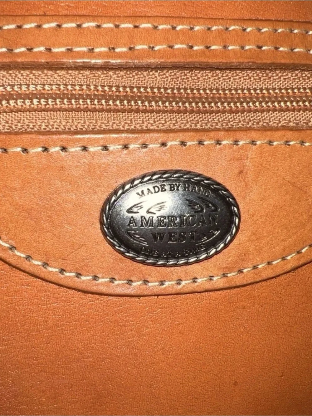 Handcrafted Brown Leather Dreamcatcher Fridge Shoulder Bag with Turquoise Accent